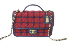 Load image into Gallery viewer, CHANEL シャネル ショルダーバッグ スモール トップハンドル フラップバッグ ツイード AS3653 B0945 NK305 美品 中古 59323