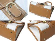 Load image into Gallery viewer, 極美品 デルヴォー ハンドバッグ ブリヨン ミニ ベージュ ブラウン キャンバス ゴールド金具 中古 59326