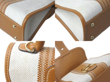 Load image into Gallery viewer, 極美品 デルヴォー ハンドバッグ ブリヨン ミニ ベージュ ブラウン キャンバス ゴールド金具 中古 59326