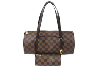 LOUIS VUITTON ルイヴィトン ハンドバッグ パピオン30 ダミエキャンバス 親子ポーチ付き ブラウン N51303 美品 中古 59332