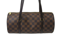 Load image into Gallery viewer, LOUIS VUITTON ルイヴィトン ハンドバッグ パピオン30 ダミエキャンバス 親子ポーチ付き ブラウン N51303 美品 中古 59332