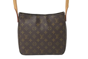 LOUIS VUITTON ルイヴィトン ショルダーバッグ ワンショルダー ルーピングMM M51146 モノグラム ブラウン 美品 中古 59339