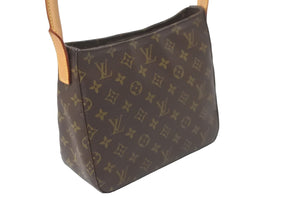 LOUIS VUITTON ルイヴィトン ショルダーバッグ ワンショルダー ルーピングMM M51146 モノグラム ブラウン 美品 中古 59339
