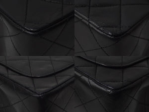 CHANEL シャネル ミニ マトラッセ チェーン ショルダーバッグ ラムスキン ブラック ココマーク ゴールド金具 美品 中古 59343