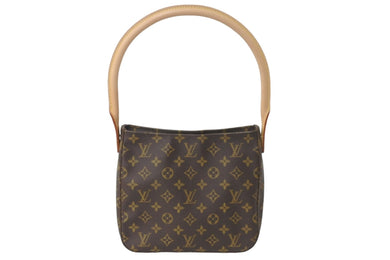 極美品 LOUIS VUITTON ルイヴィトン ワンショルダーバック ルーピングMM モノグラムキャンバス M51146 ブラウン 中古 59348