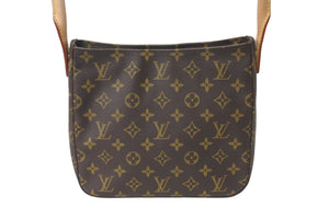 極美品 LOUIS VUITTON ルイヴィトン ワンショルダーバック ルーピングMM モノグラムキャンバス M51146 ブラウン 中古 59348