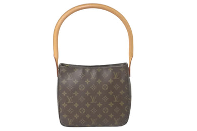 LOUIS VUITTON ルイヴィトン モノグラム ルーピングMM ショルダーバッグ ワンショルダー ブラウン ロゴ M51146 美品 中古 59357