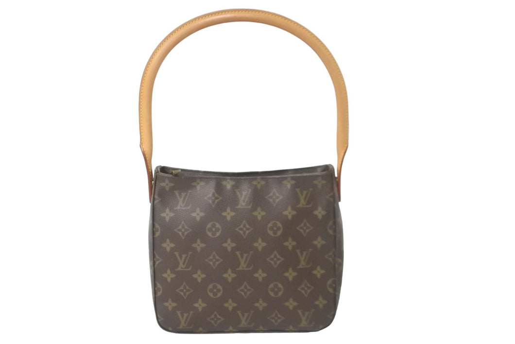 LOUIS VUITTON ルイヴィトン モノグラム ルーピングMM ショルダーバッグ ワンショルダー ブラウン ロゴ M51146 美品 中古 59357