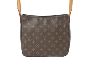 LOUIS VUITTON ルイヴィトン モノグラム ルーピングMM ショルダーバッグ ワンショルダー ブラウン ロゴ M51146 美品 中古 59357