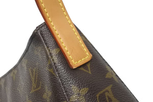 LOUIS VUITTON ルイヴィトン モノグラム ルーピングMM ショルダーバッグ ワンショルダー ブラウン ロゴ M51146 美品 中古 59357