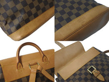 Load image into Gallery viewer, LOUIS VUITTON ルイヴィトン ダミエ アルルカン 100周年記念限定 バックパック ロゴ ブラウン N99038 良品 中古 59358