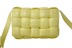 BOTTEGAVENETA ボッテガヴェネタ ショルダーバッグ パデッド カセット イントレチャート イエロー 591970VCQR19782 美品 中古 59361