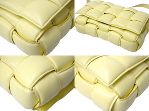 BOTTEGAVENETA ボッテガヴェネタ ショルダーバッグ パデッド カセット イントレチャート イエロー 591970VCQR19782 美品 中古 59361