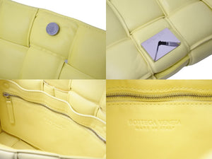 BOTTEGAVENETA ボッテガヴェネタ ショルダーバッグ パデッド カセット イントレチャート イエロー 591970VCQR19782 美品 中古 59361
