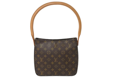 極美品 LOUIS VUITTON ルイヴィトン モノグラム ルーピングMM ショルダーバッグ ワンショルダー ブラウン M51146 中古 59375