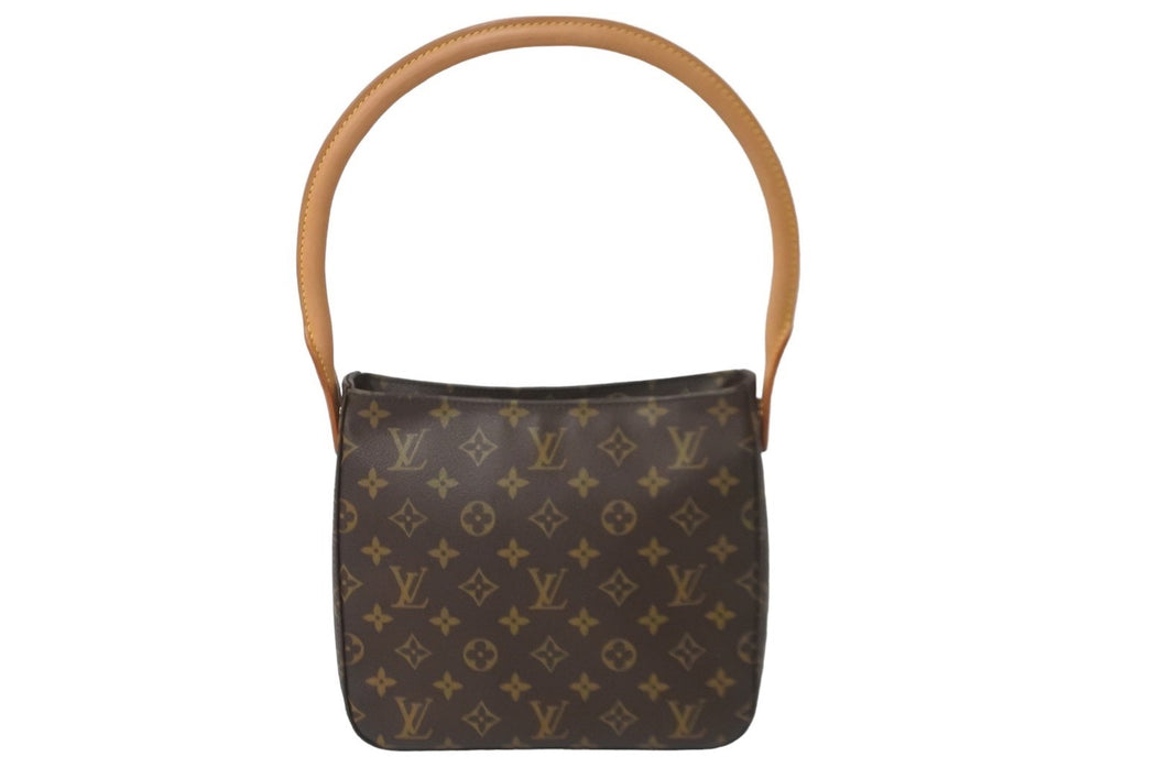 極美品 LOUIS VUITTON ルイヴィトン モノグラム ルーピングMM ショルダーバッグ ワンショルダー ブラウン M51146 中古 59375