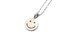 Load image into Gallery viewer, EYEFUNNY アイファニー ネックレス ダイヤモンド スマイル S ブルーアイズ ナロー S チェーン 18KWG 3.1g HSM004 美品 中古 59392