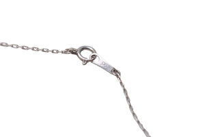 EYEFUNNY アイファニー ネックレス ダイヤモンド スマイル S ブルーアイズ ナロー S チェーン 18KWG 3.1g HSM004 美品 中古 59392