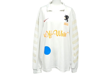 NIKE × Off White ナイキ × オフホワイト サッカー 長袖Ｔシャツ サイズM ホワイト SU180904SAC AA3300-100 美品 中古 59398