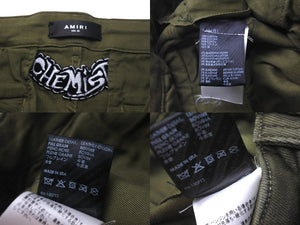 AMIRI アミリ カーゴパンツ スターパッチ フェード加工 30 コットンポリエステル かなり牛革 美品 中古 59402 