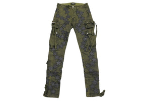 AMIRI アミリ カーゴパンツ スターパッチ フェード加工 30 コットンポリエステル かなり牛革 美品 中古 59402 