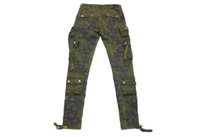 AMIRI アミリ カーゴパンツ スターパッチ フェード加工 30 コットンポリエステル かなり牛革 美品 中古 59402 