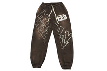 Load image into Gallery viewer, 極美品 RIVINGTON roi Rebis123 リヴィントンロイレビス123 スエットパンツ テーパード ロゴプリント ブラウン サイズS 中古 59410