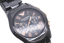 画像をギャラリービューアに読み込む, Emporio Armani エンポリオアルマーニ 時計 セラミック ステンレス クロノグラフ クオーツ 日常生活防水 AR1410 美品 中古 59429