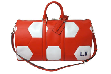 新品同様 LOUIS VUITTON ルイヴィトン ボストンバッグ M52121 キーポルバンドリエール50 2018FIFAワールドカップ レッド 中古 59434
