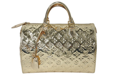 極美品 LOUISVUITTON ルイヴィトン ミロワール スピーディ30 モノグラム ゴールド ハンドバッグ M95272 中古 4c071268
