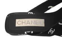 Load image into Gallery viewer, CHANEL シャネル ココビーチ サンダル トングサンダル ダブルC ココマーク 総柄 サイズ36C ブラック 美品 中古 59459