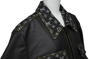 新品同様 LOUIS VUITTON ルイヴィトン 22SS クレイジーミックスレザー ジャケット NIGO RM221M YOK HML04E サイズ52 中古 59466