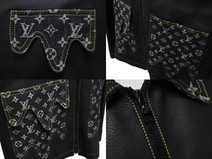新品同様 LOUIS VUITTON ルイヴィトン 22SS クレイジーミックスレザー ジャケット NIGO RM221M YOK HML04E サイズ52 中古 59466