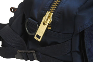 極美品 PORTER×KAWS ポーター カウズ ウエストバッグ ボディバッグ 381-17965 ネイビー ナイロン ゴールド金具 中古 59476