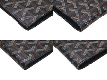 画像をギャラリービューアに読み込む, GOYARD ゴヤール パスケース パスポートケース グルネル PVCコーティングキャンバス ブラック ブラウン 美品 中古 59499