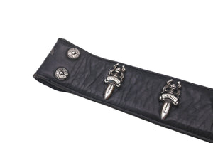 CHROME HEARTS クロムハーツ ベルト STRAP No5 DGGR #5ダガーローデット バックル シルバー 中古 59501