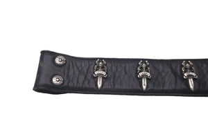 CHROME HEARTS クロムハーツ ベルト STRAP No5 DGGR #5ダガーローデット バックル シルバー 中古 59501