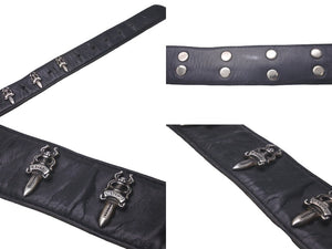 CHROME HEARTS クロムハーツ ベルト STRAP No5 DGGR #5ダガーローデット バックル シルバー 中古 59501