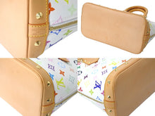 Load image into Gallery viewer, LOUIS VUITTON ルイヴィトン 村上隆 ハンドバッグ アルマ M92647 モノグラムマルチ ブロン ホワイト 美品 中古 59540