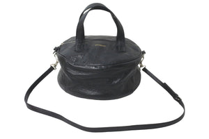 BALENCIAGA バレンシアガ ショルダーバッグ エアホーボー 2WAY ブラック レザー 466844 シルバー金具 美品 中古 59541