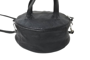 BALENCIAGA バレンシアガ ショルダーバッグ エアホーボー 2WAY ブラック レザー 466844 シルバー金具 美品 中古 59541