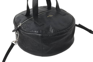 BALENCIAGA バレンシアガ ショルダーバッグ エアホーボー 2WAY ブラック レザー 466844 シルバー金具 美品 中古 59541