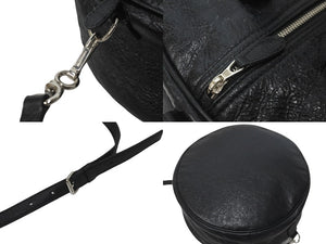 BALENCIAGA バレンシアガ ショルダーバッグ エアホーボー 2WAY ブラック レザー 466844 シルバー金具 美品 中古 59541