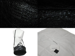 BALENCIAGA バレンシアガ ショルダーバッグ エアホーボー 2WAY ブラック レザー 466844 シルバー金具 美品 中古 59541