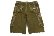 Load image into Gallery viewer, TRUE RELIGION トゥルーレリジョン カットオフ カーゴショートパンツ カーキ コットン サイズ30 美品 中古 59572