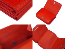 Load image into Gallery viewer, BALENCIAGA バレンシアガ 三つ折り財布 コンパクトウォレット 601387 0OTXN 6406 BBロゴ レッド 美品 中古 59575