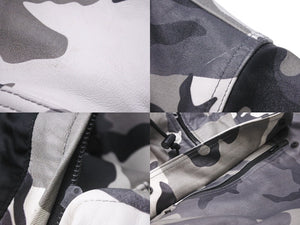 Supreme シュプリーム レザーアノラックジャケット 2019年羊革ポリエステル グレー ホワイト サイズM 美品 中古 59582 