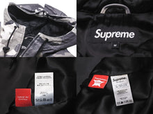 画像をギャラリービューアに読み込む, Supreme シュプリーム レザーアノラックジャケット 2019年羊革ポリエステル グレー ホワイト サイズM 美品 中古 59582 