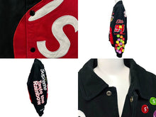 画像をギャラリービューアに読み込む, Supreme シュプリーム × Mitchell&amp;Ness ミッチェルアンドネス コラボ スキットルズバーシティジャケット 黒 美品 中古 59583 