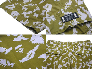 A BATHING APE アベイシングエイプ カーゴパンツ サルデジカモ アーカイブ 総柄 コットン カーキ 良品 中古 59588 